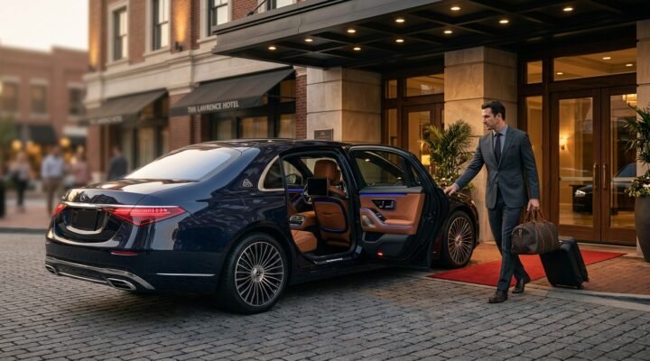 Premium Car Rental Services in Lawrenceville, GA with a luxury sedan for business travel