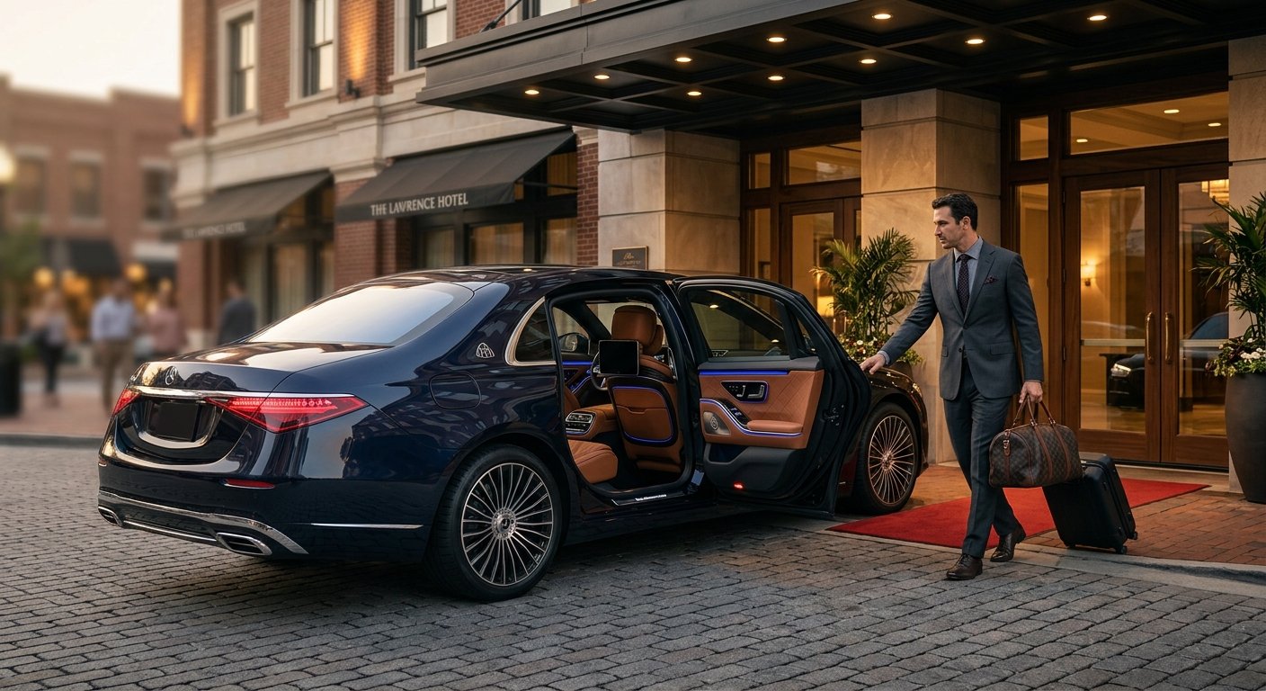 Premium Car Rental Services in Lawrenceville, GA with a luxury sedan for business travel